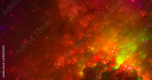 Fantastic abstract background from stars and galactic in space. Fractal spiral.