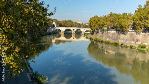 bridge over the Tiber iver in Rome