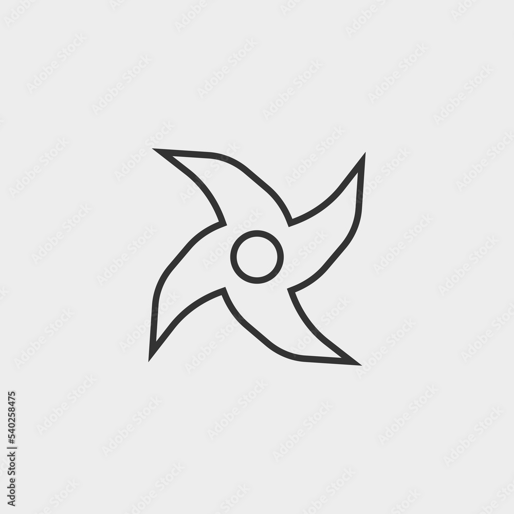 Ninja star vector icon illustration sign Ninja star vector icon illustration sign