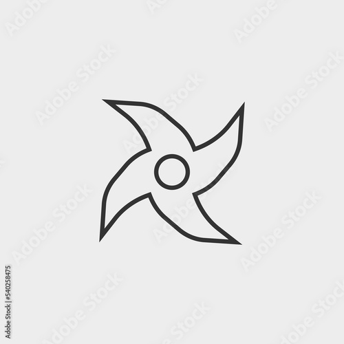 Ninja star vector icon illustration sign