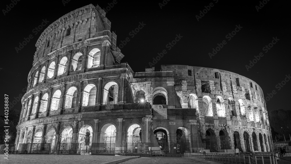 colosseum in Rome at night