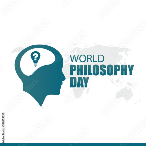Vector Illustration of World Philosophy Day. Simple and Elegant Design