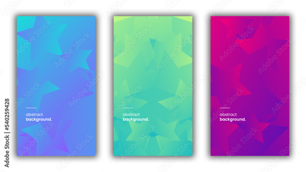 abstract colorful gradient social media post design template