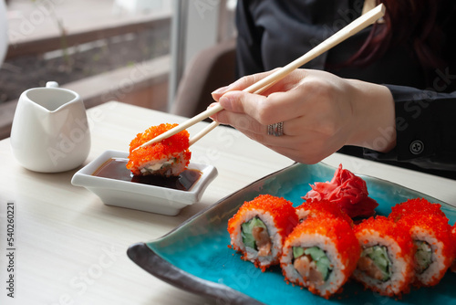 japanese sushi restaurant served