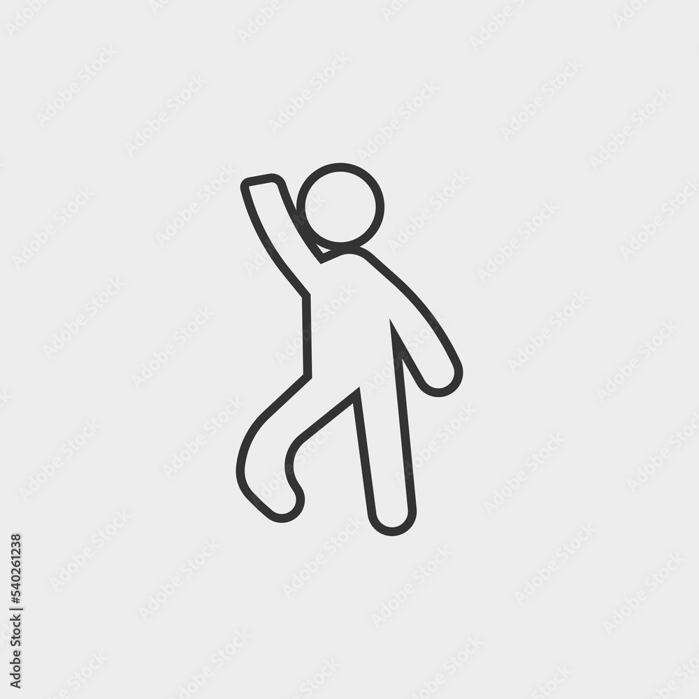 Waving vector icon illustration sign Waving vector icon illustration sign