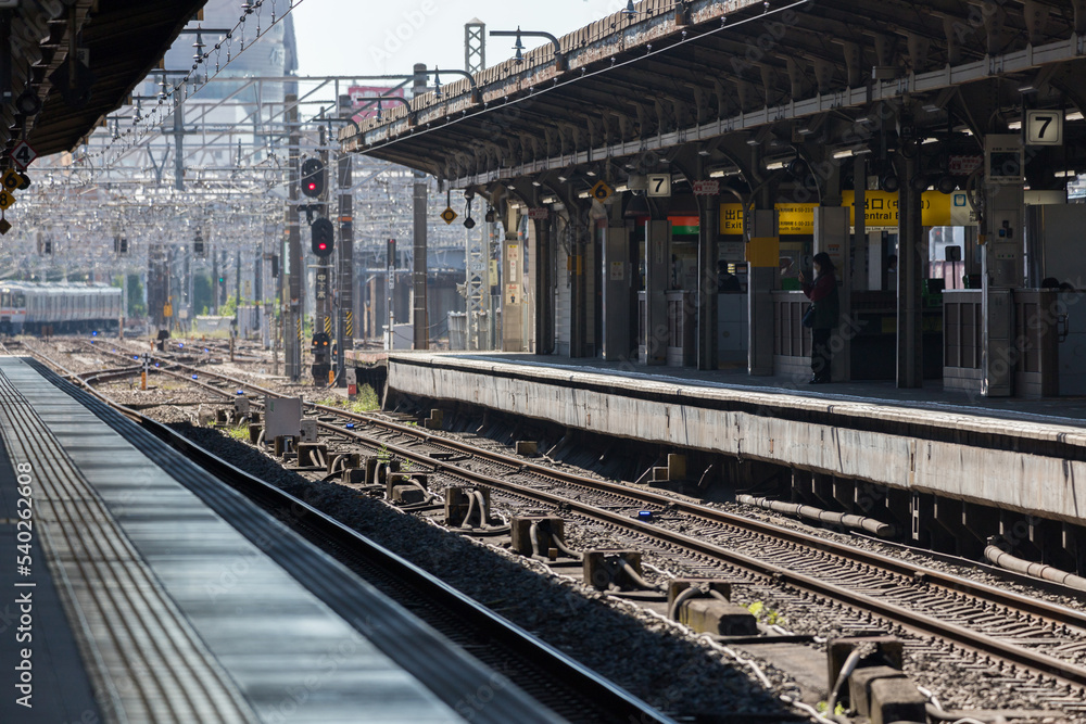 JR名古屋駅の線路の風景