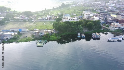 Aerial view of Lake Toba Balige North Sumatra Indonesia, 13 October 2022 photo