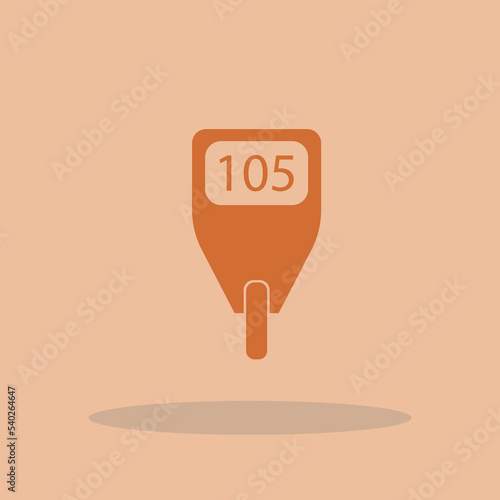 Glucometer vector icon illustration sign