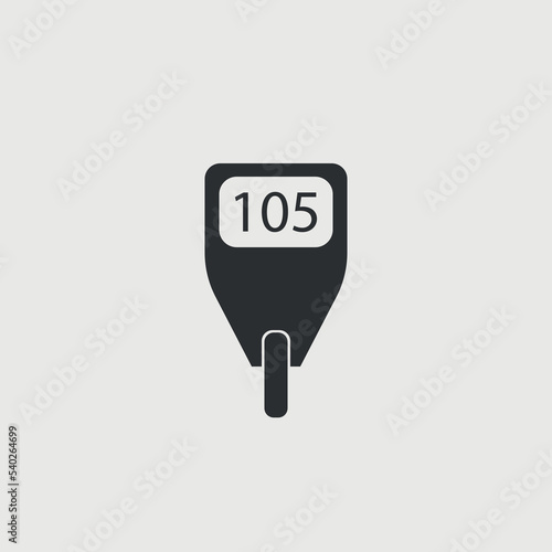 Glucometer vector icon illustration sign
