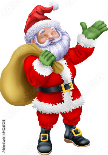 A cartoon of Santa Claus or...