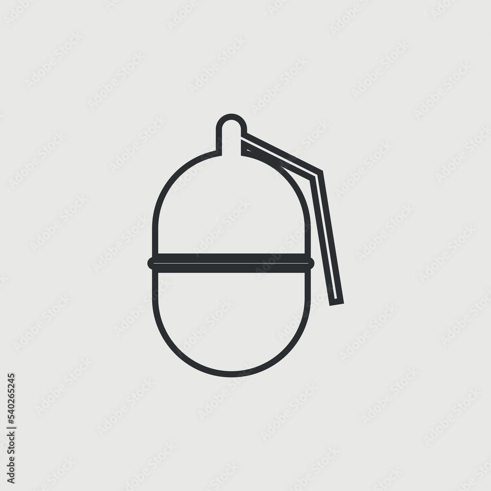 Grenade vector icon illustration sign Grenade vector icon illustration sign