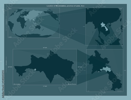 Bolikhamxai, Laos. Described location diagram photo