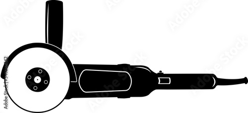vector image (icon, silhouette) of a power tool - angle grinder
