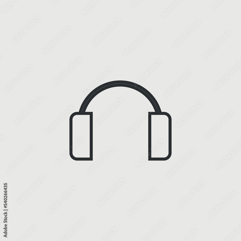 Headphones vector icon illustration sign