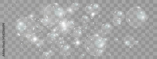 Bubble vector. soap bubble on a transparent background. Vector design. 