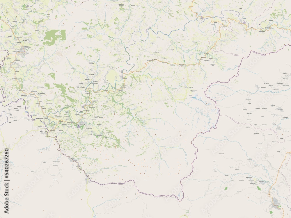 Quthing, Lesotho. OSM. No legend Quthing, Lesotho. OSM. No legend