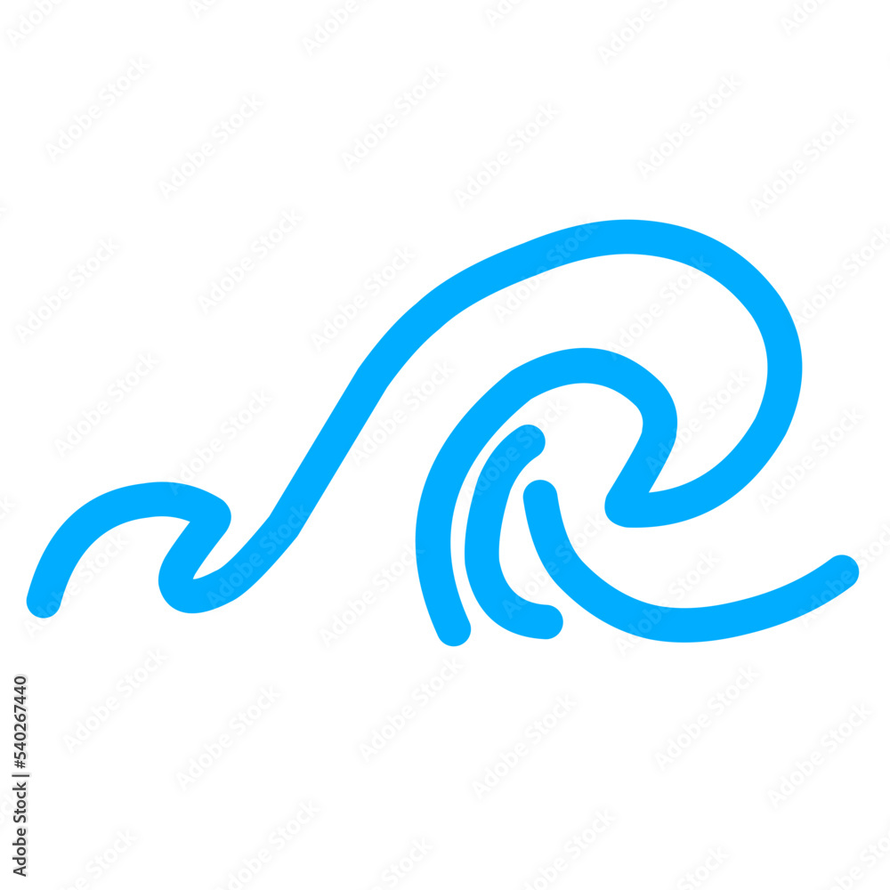 Obraz premium hand drawn wave doodle