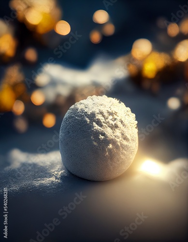 Abstract Winter Christmas background with  heavy snowfall  snowflakes in different shapes and forms  snowdrifts. Ice. Winter themed closeups. beautiful snow. 3d Illustration. 