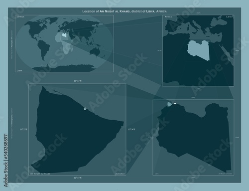 An Nuqat al Khams, Libya. Described location diagram photo