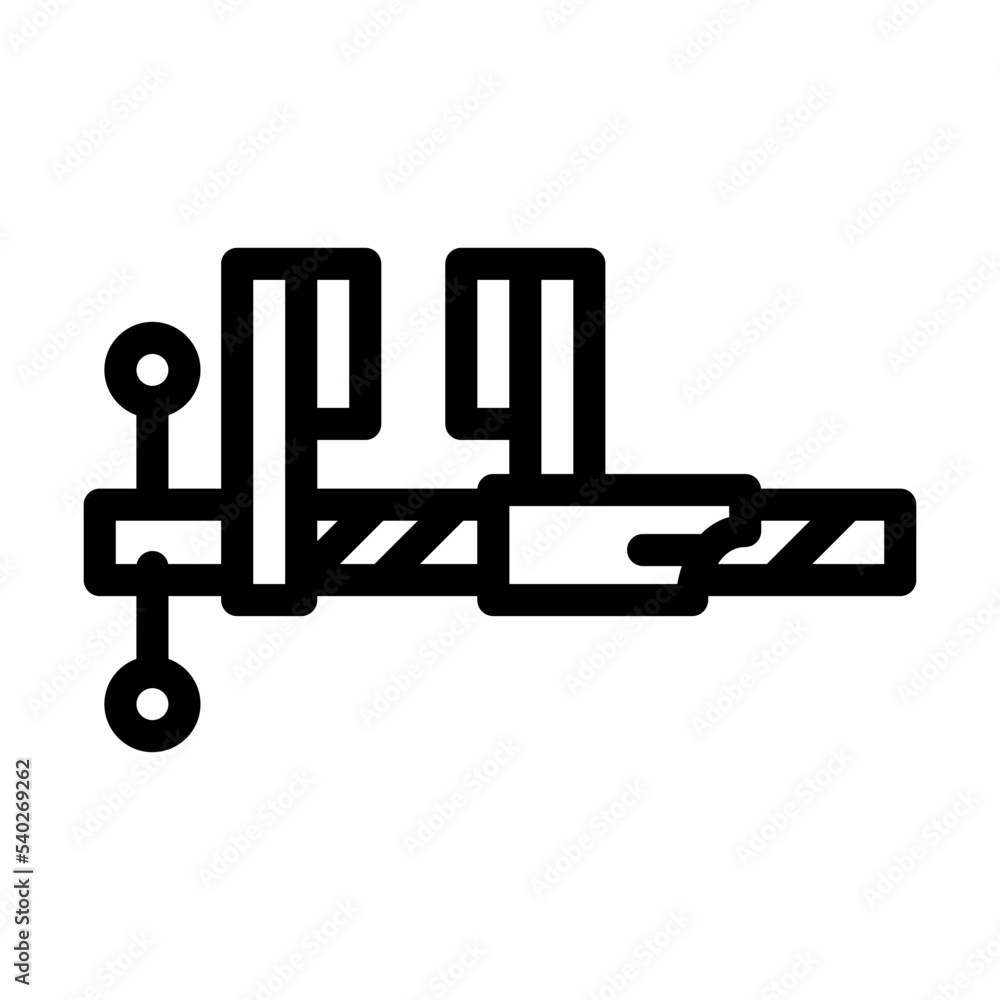 carpenter vice line icon vector. carpenter vice sign. isolated contour symbol black illustration
