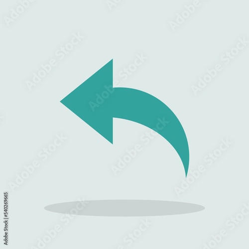 Back arrow vector icon illustration sign