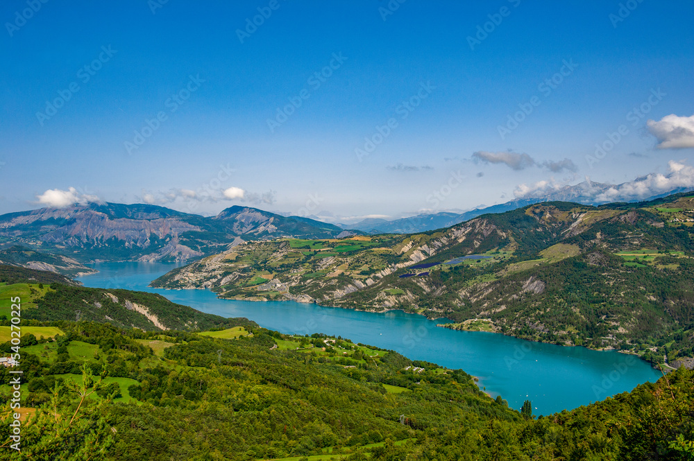 France. Serre Poncon. Hautes-Alpes. Serre-Poncon lake. General view