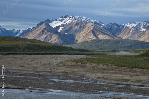 Mountain panorama in Denali National Park and Preserve,Alaska,United States,North America 