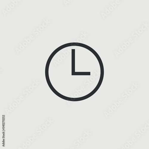 Clock vector icon illustration sign