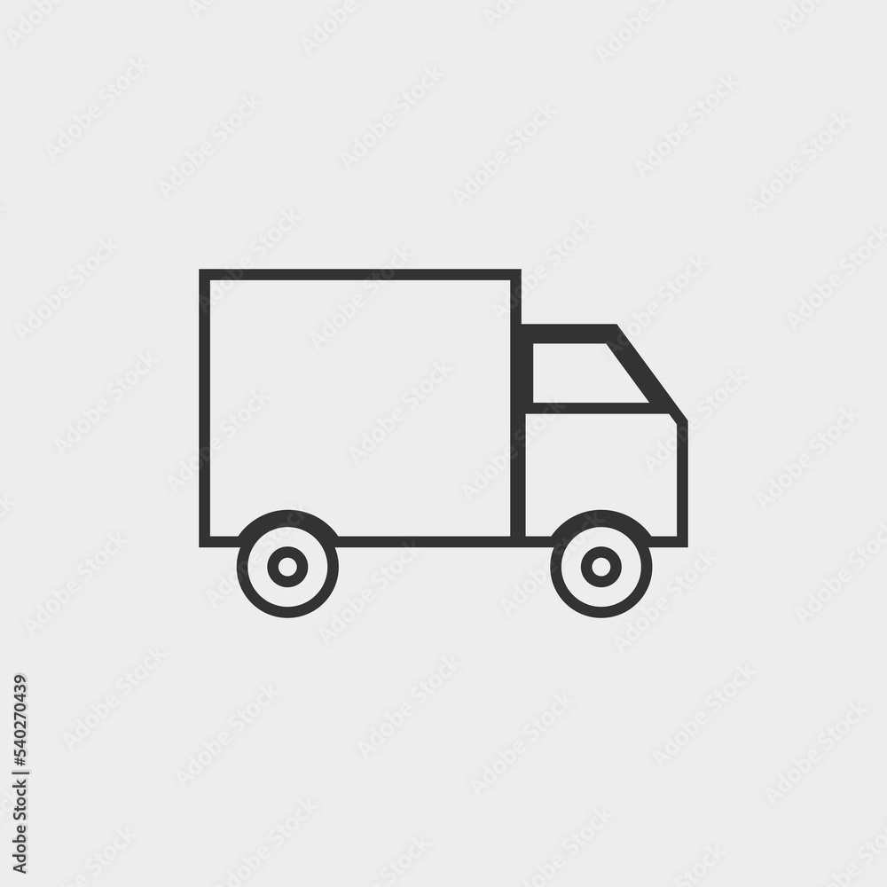 Delivery truck vector icon illustration sign Delivery truck vector icon illustration sign