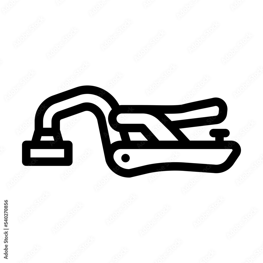bench clamp line icon vector. bench clamp sign. isolated contour symbol black illustration bench clamp line icon vector. bench clamp sign. isolated contour symbol black illustration