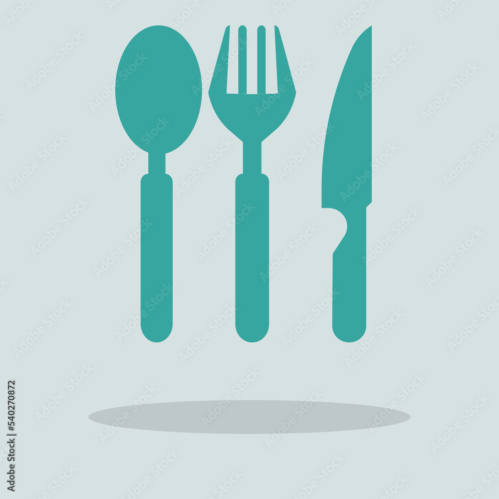Folk knife and spoon vector icon illustration sign Folk knife and spoon vector icon illustration sign