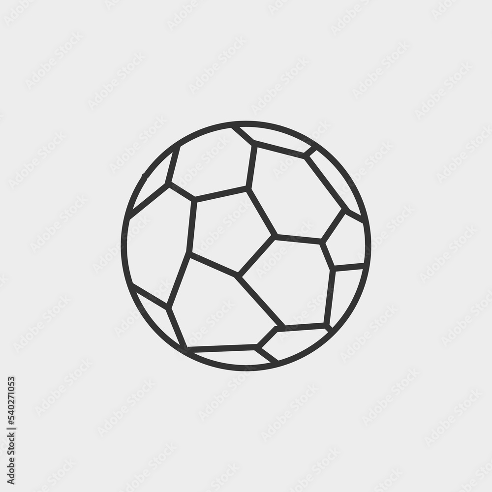 Fototapeta premium Football vector icon illustration sign