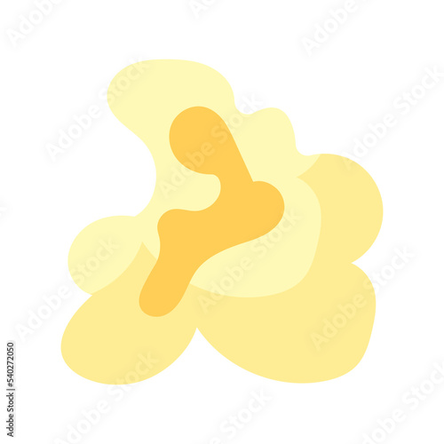 Сartoon kernel popcorn and pop corn snack. Tasty icon grain maize and salty eat. Caramel sweetcorn for movie and isolated single nutrition. Closeup fluffy treat vector illustration