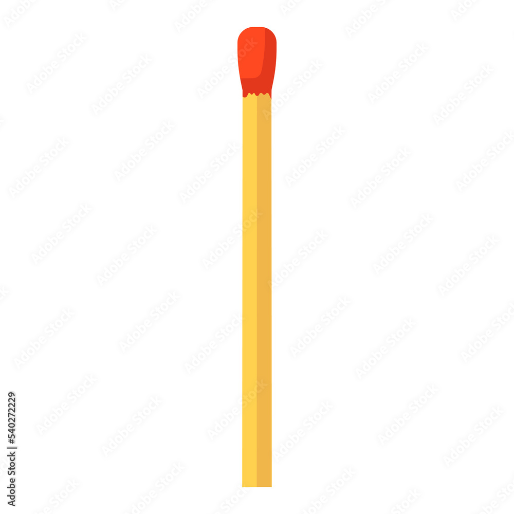 Match wooden stick. Matchstick fire sequence isolated icon . Cartoon burnt element flammable vector illustration Match wooden stick. Matchstick fire sequence isolated icon . Cartoon burnt element flammable vector illustration