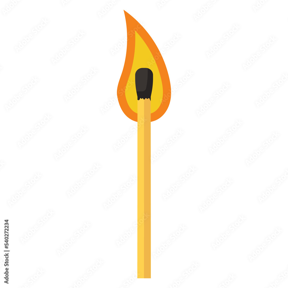 Burning match animation and flame ignite wooden stick. Matchstick fire sequence isolated icon. Cartoon burnt step and element . Flammable match vector illustration Burning match animation and flame ignite wooden stick. Matchstick fire sequence isolated icon. Cartoon burnt step and element . Flammable match vector illustration