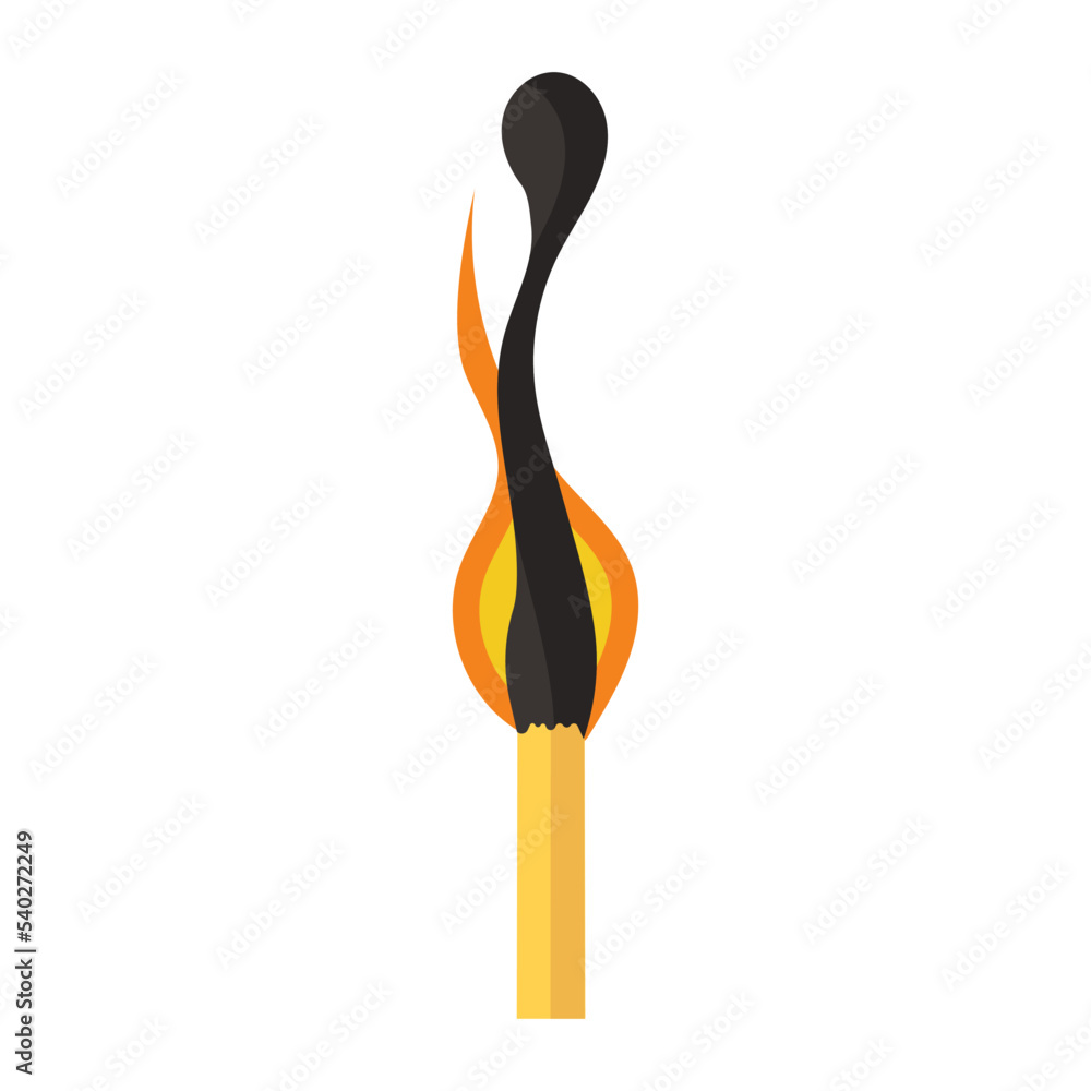 Burning match animation and flame ignite wooden stick. Matchstick fire sequence isolated icon. Cartoon burnt step and element . Flammable match vector illustration Burning match animation and flame ignite wooden stick. Matchstick fire sequence isolated icon. Cartoon burnt step and element . Flammable match vector illustration