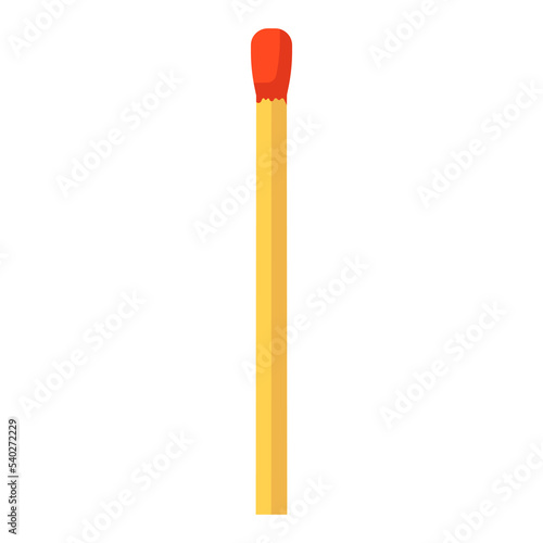 Match wooden stick. Matchstick fire sequence isolated icon . Cartoon burnt element flammable vector illustration