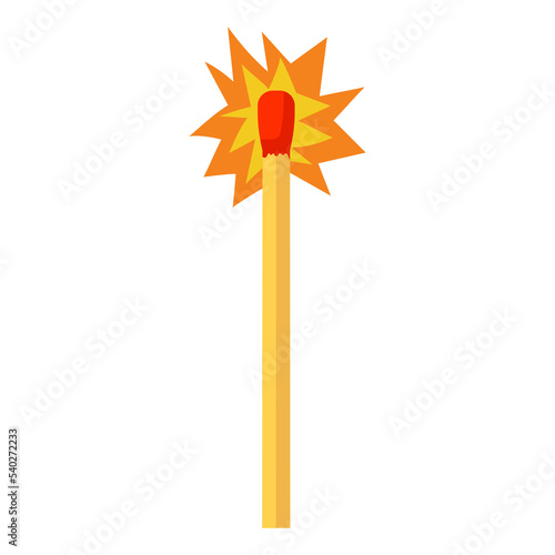 Burning match animation and flame ignite wooden stick. Matchstick fire sequence isolated icon. Cartoon burnt step and element . Flammable match vector illustration