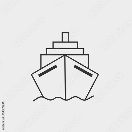 Ship on water icon