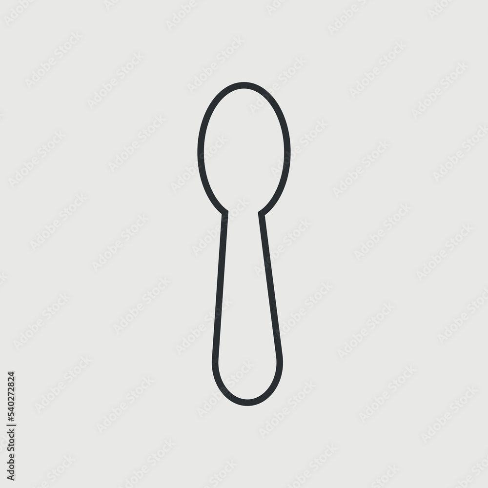 Spoon vector icon illustration sign Spoon vector icon illustration sign