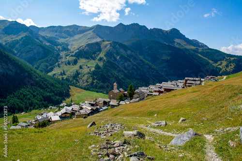 France. Saint Veran. Hautes-Alpes. Regional natural park of Queyras. The village of Saint-Véran, highest municipality of Europe photo