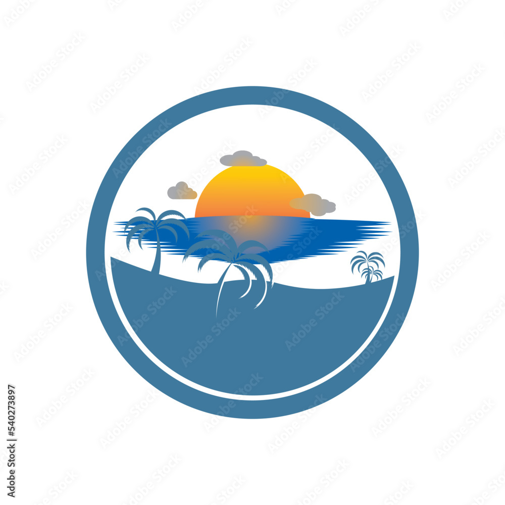 Sunset logo icon design symbol illustration Sunset logo icon design symbol illustration