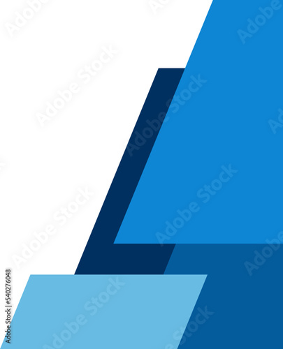 Blue Parallelogram Corner Shape (8)