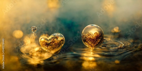 Golden love dreamlike connections to the quantum realm photo