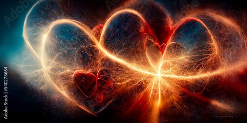 Abstract energy of love close up photo