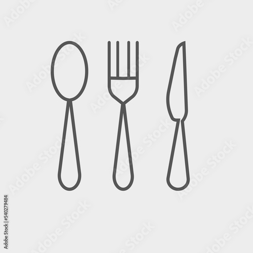 Cutlery vector icon illustration sign