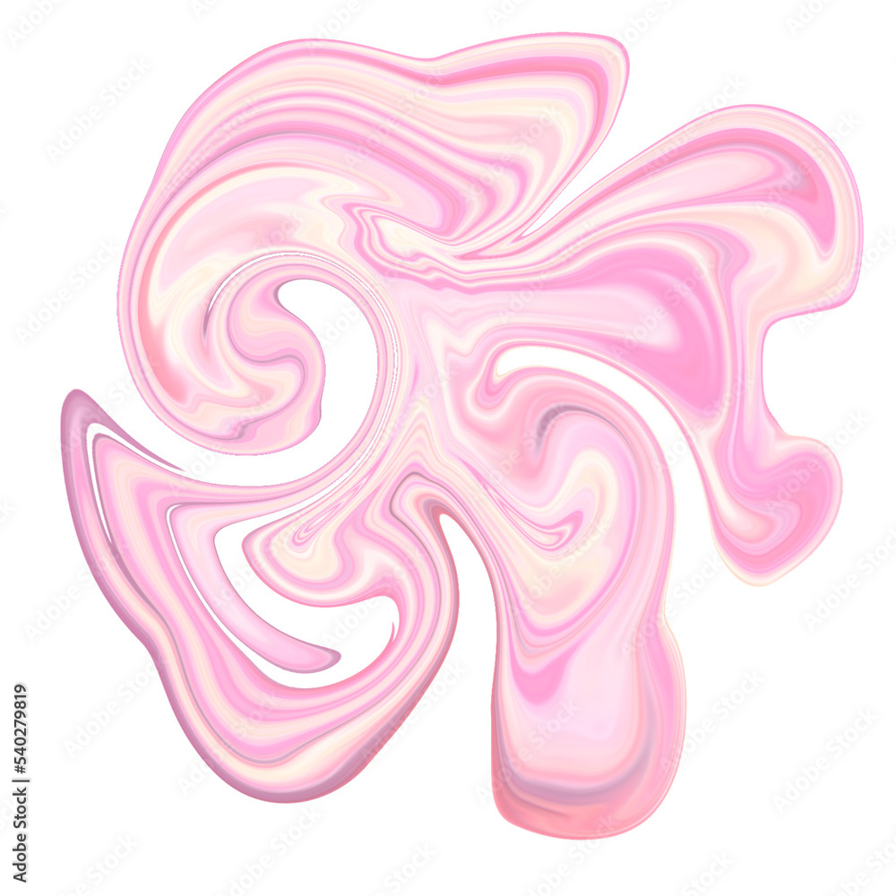 Pink Abstract Watercolor Ornament