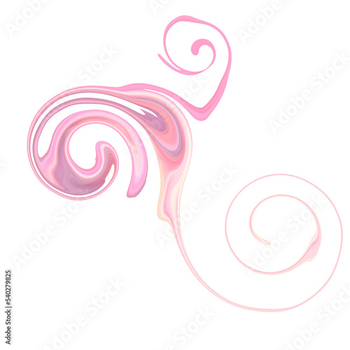 Pink Abstract Watercolor Ornament