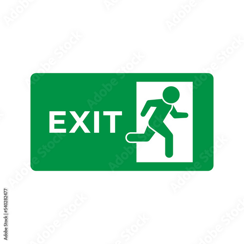 Emergency exit direction glyph icon