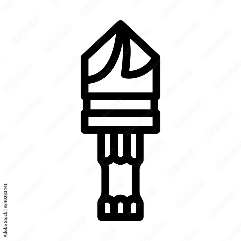 countersink drill bit line icon vector. countersink drill bit sign. isolated contour symbol black illustration